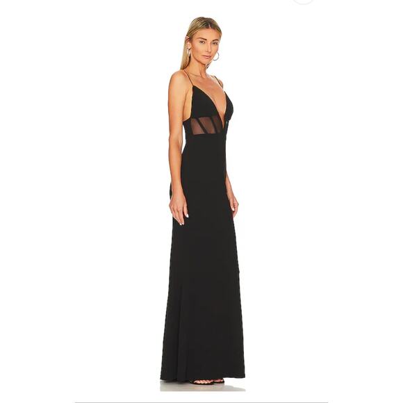 Nookie Sade Mesh Gown Black Size Medium $319 Retail - Picture 8 of 8
